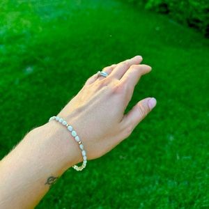 Fresh water pearl and 14K gold bracelet